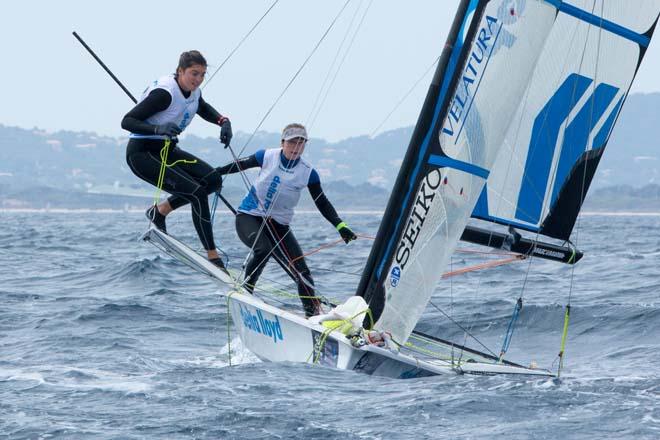 2014 ISAF Sailing World Cup, Hyeres, France - 49erFX © Thom Touw http://www.thomtouw.com